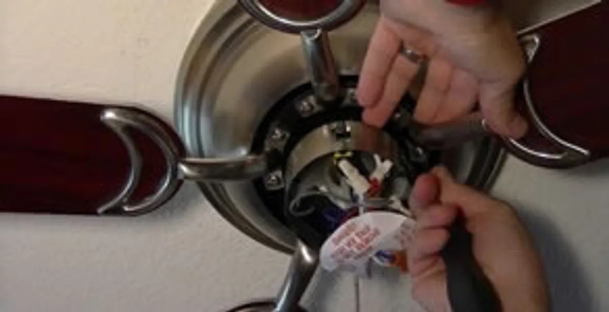 Ceiling fan installation with electrical wiring and mounting by professional electrician in Atlanta, GA