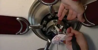 Ceiling fan installation with electrical wiring and mounting by professional electrician in Atlanta, GA
