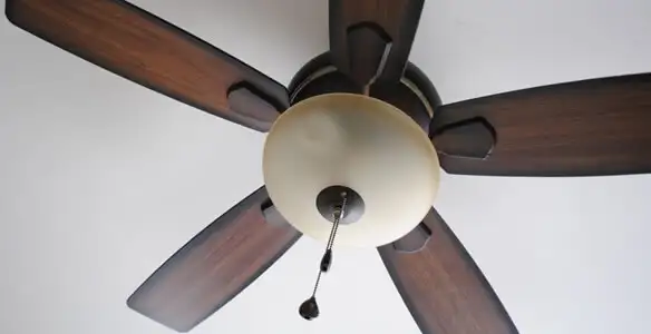 Fully installed ceiling fan with balanced blades and light fixture in Atlanta, GA