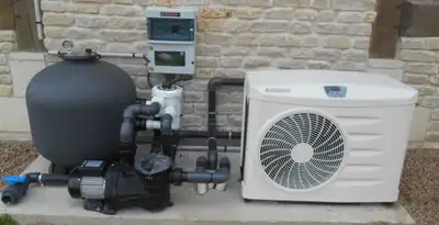 electric heater installation services with connected outdoor heating system equipment in Atlanta, GA