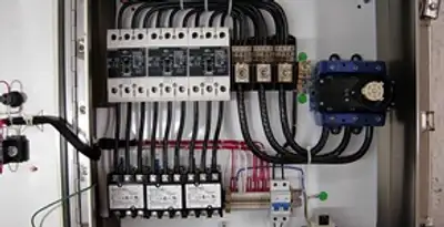 Electrical panel installation with organized circuit breakers and wiring in Atlanta, GA