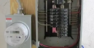 electrical panel upgrade service showing outdated electrical panel prepared for professional replacement in Atlanta, GA