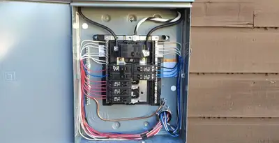 electrical panel upgrade service featuring newly installed electrical panel wired by licensed electricians in Atlanta, GA