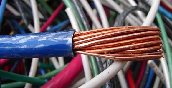 electrical wiring services showing exposed copper conductors and cable preparation in Atlanta, GA