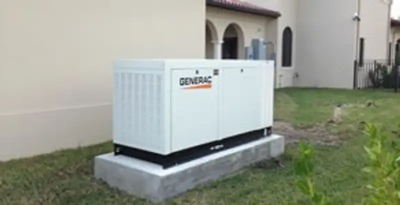 generator installation service showing standby generator professionally installed for residential power backup in Atlanta, GA