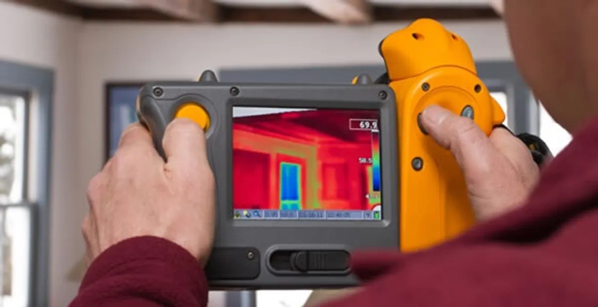 home energy audit service capturing thermal readings to analyze insulation and electrical efficiency in Atlanta, GA