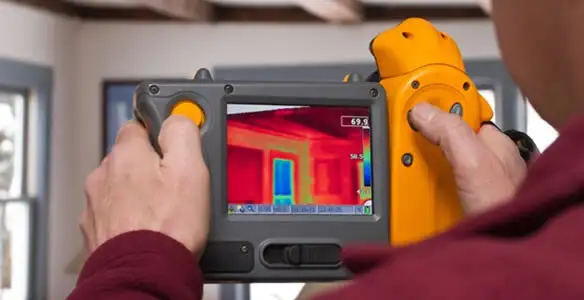 home energy audit service capturing thermal readings to analyze insulation and electrical efficiency in Atlanta, GA