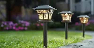 landscape lighting installation services with professionally installed pathway lights in Atlanta, GA