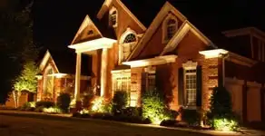 landscape lighting installation services enhancing residential exterior lighting in Atlanta, GA