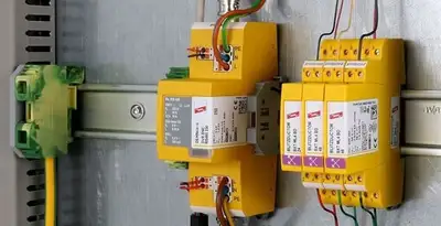 lightning surge protection system with surge suppressors installed by electrical service professionals in Atlanta, GA