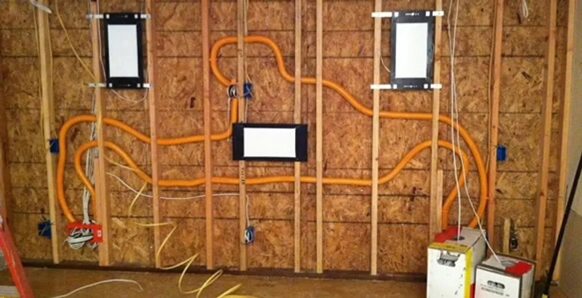 new construction wiring project displaying complete electrical system layout installed by professionals in Atlanta, GA