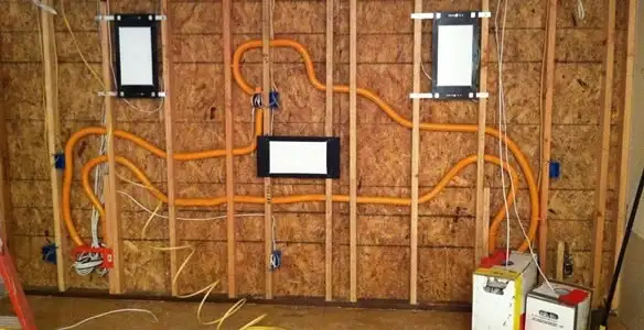 new construction wiring project displaying complete electrical system layout installed by professionals in Atlanta, GA