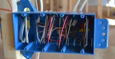 new construction wiring installation featuring electrical boxes and cable routing by expert electricians in Atlanta, GA