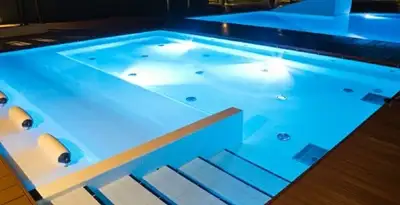 pool light installation and repair services providing modern illuminated pool lighting in Atlanta, GA